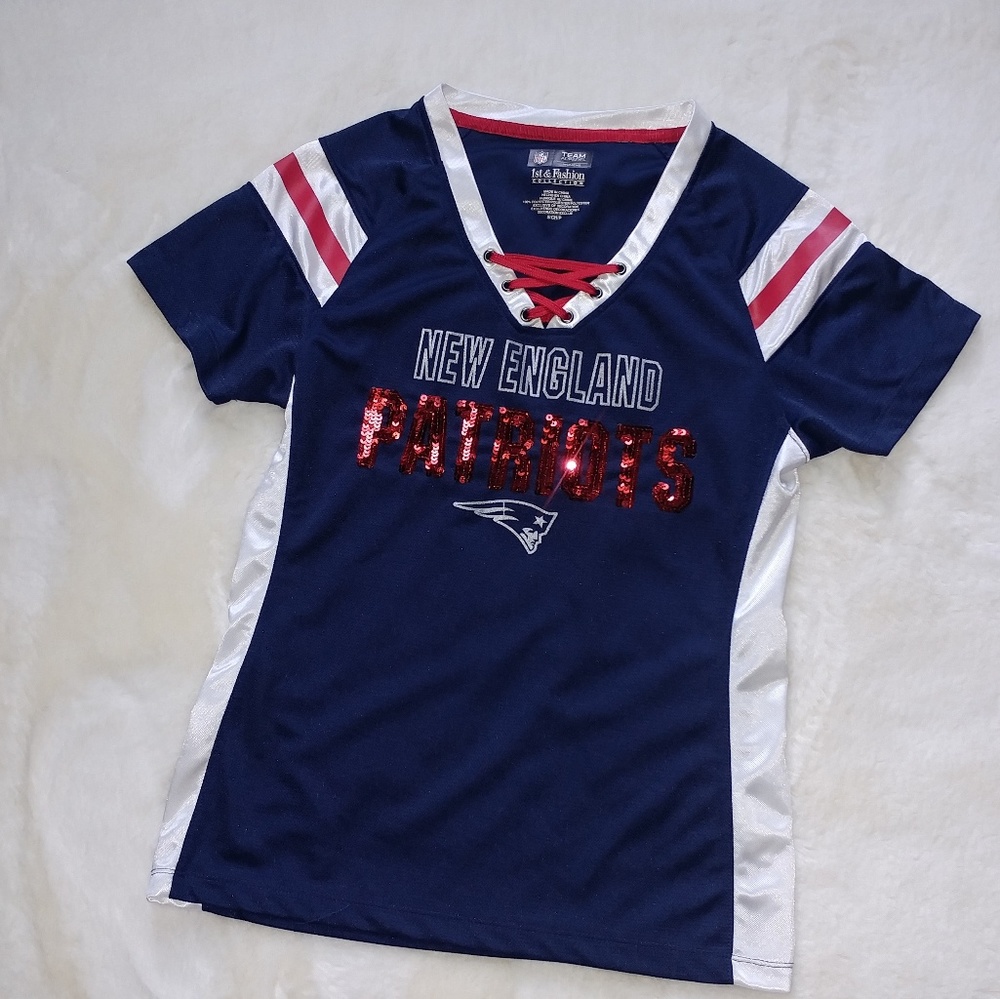 Womens NFL New England Patriots Jersey Glitter